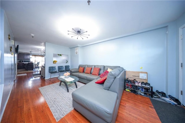 living room featuring wood finished floors