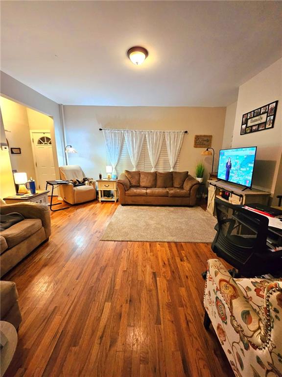 living room featuring hardwood / wood-style flooring