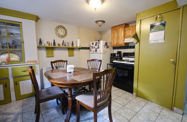 view of tiled dining room