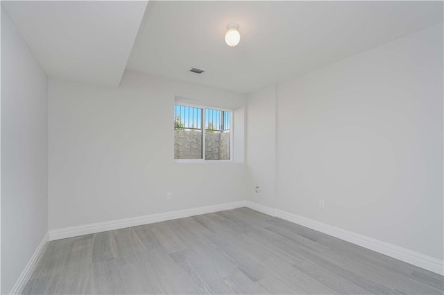 empty room featuring light wood-type flooring