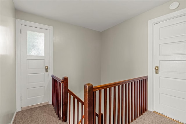 interior space featuring carpet flooring