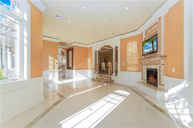 building lobby with visible vents