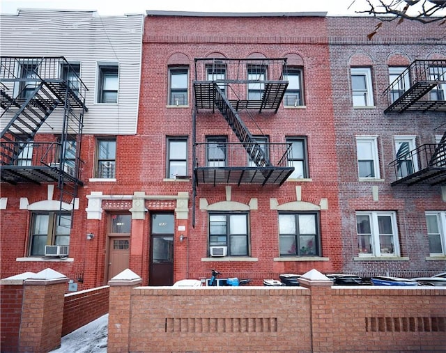 view of building exterior featuring cooling unit