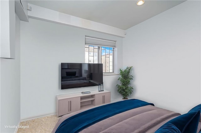 view of carpeted bedroom