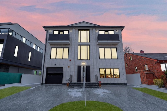 modern home with a garage