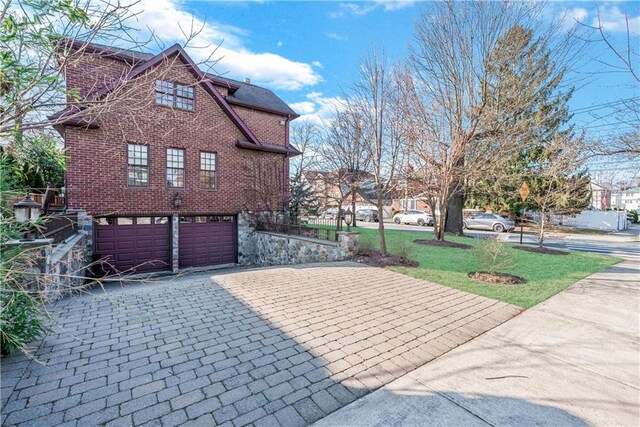 view of home's exterior featuring a garage