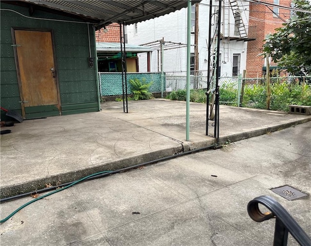 view of patio with fence