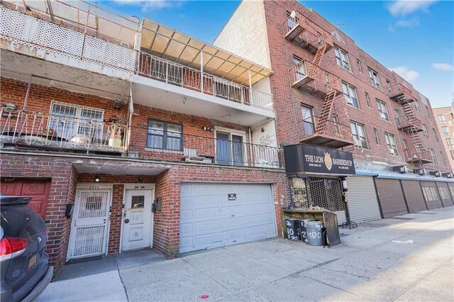 view of property featuring a garage