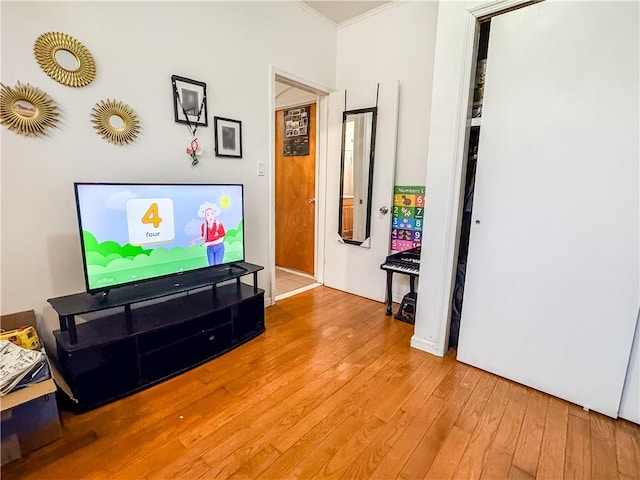 living room featuring hardwood / wood-style floors