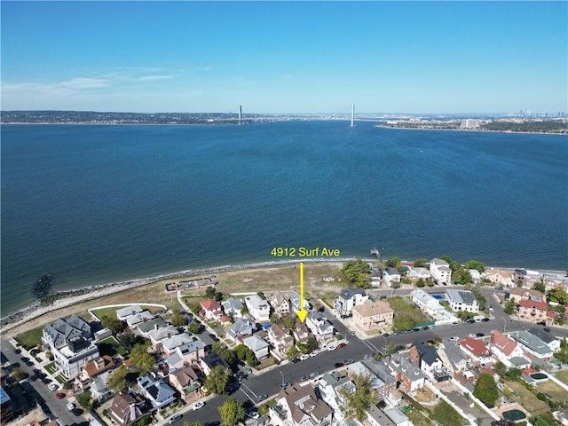 4912 Surf Ave, Brooklyn, NY 11224 - birds eye view of property featuring a residential view and a water view