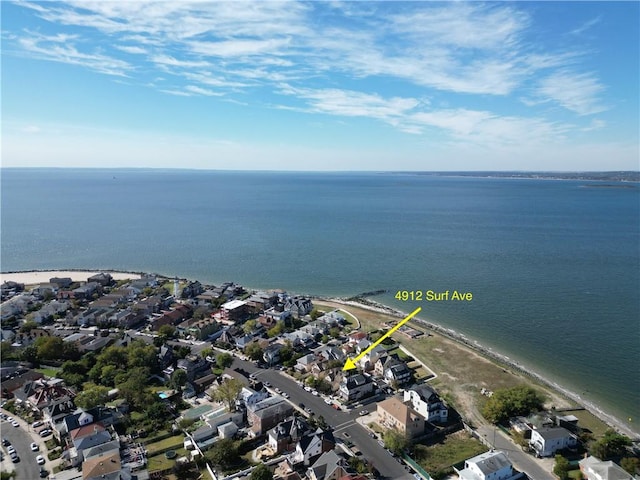 4912 Surf Ave, Brooklyn, NY 11224 - bird's eye view with a water view and a residential view