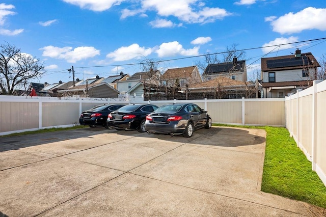 view of parking / parking lot