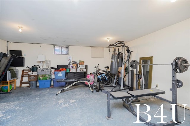 view of workout room