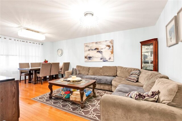 living room featuring hardwood / wood-style floors