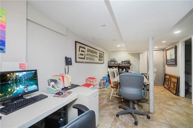 office featuring light tile patterned floors