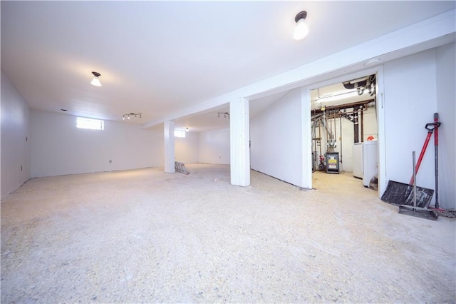 basement with washer / dryer