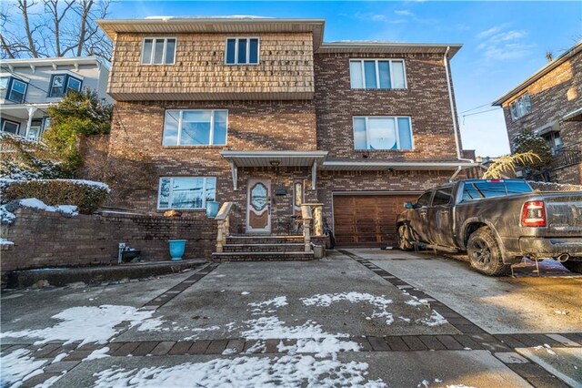 view of property featuring a garage