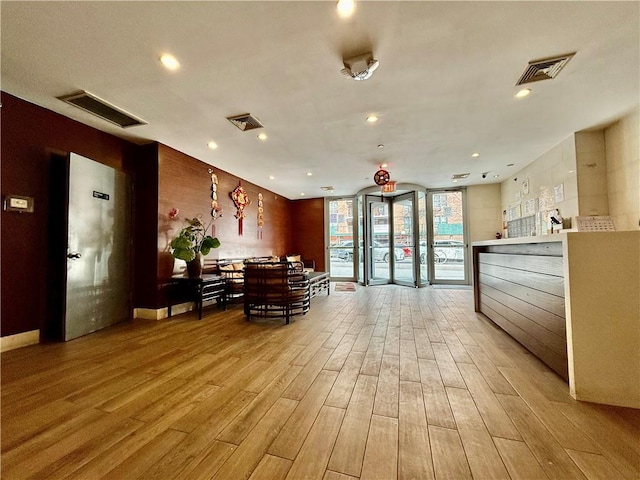 reception with visible vents