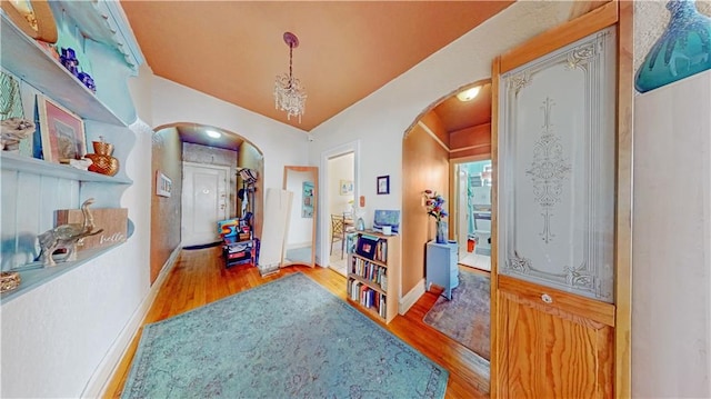 entrance foyer featuring hardwood / wood-style flooring