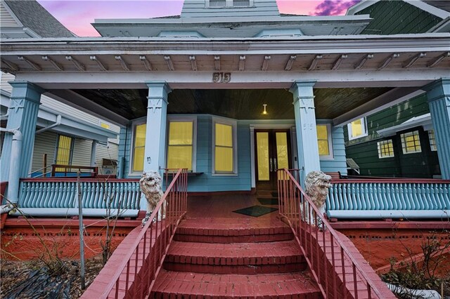 exterior space featuring a porch