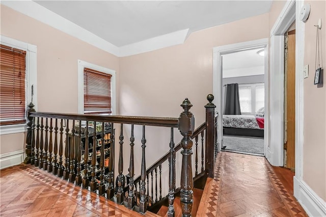 515 E 24th St, Brooklyn, NY 11210 - hallway with an upstairs landing and baseboards