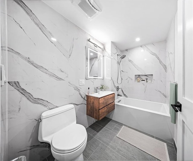 7616 Bay Pkwy Pha, Pha, Brooklyn, NY 11214 - full bath with vanity, bathtub / shower combination, and tile walls