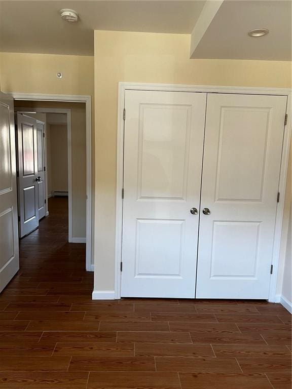 closet with a baseboard radiator