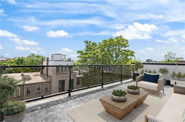 view of patio / terrace featuring a balcony