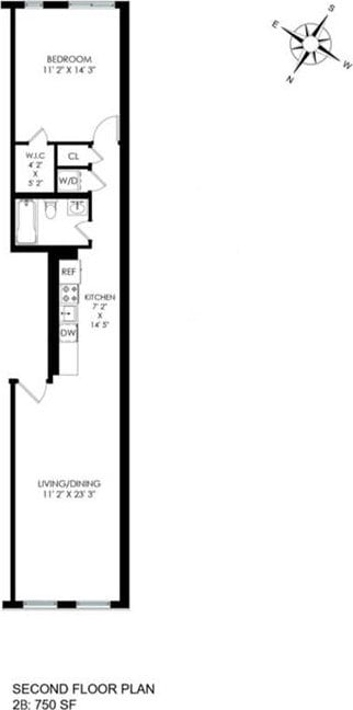 122 Palmetto St Unit 3L, Brooklyn, NY 11221 - floor plan / room layout