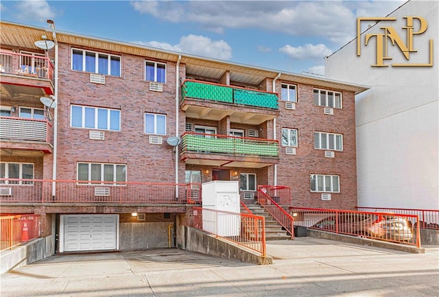 view of property featuring a garage