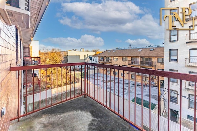 balcony with a residential view