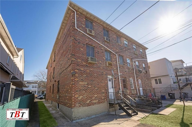 view of front of home with brick siding