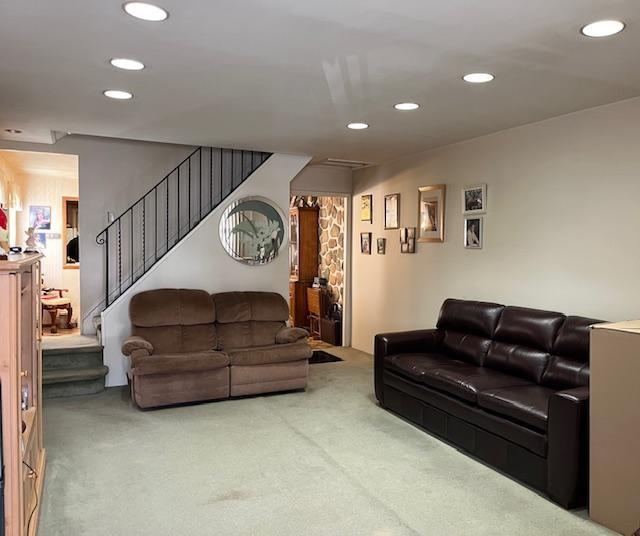 view of carpeted living room