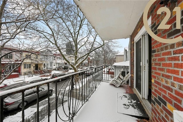 1736 E 7th St, Brooklyn, NY 11223 - snow covered back of property with a residential view
