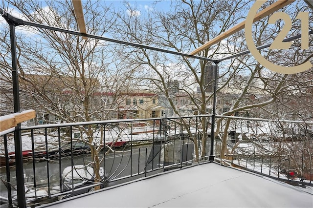 1736 E 7th St, Brooklyn, NY 11223 - view of snow covered back of property