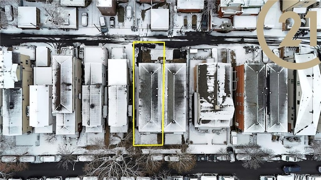 1736 E 7th St, Brooklyn, NY 11223 - aerial view of property's location featuring property parcel outlined