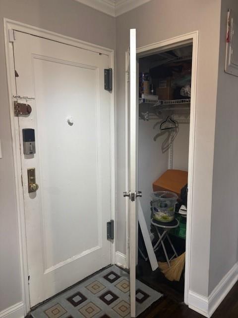 393 Avenue S Unit 5H, Brooklyn, NY 11223 - doorway to outside with ornamental molding