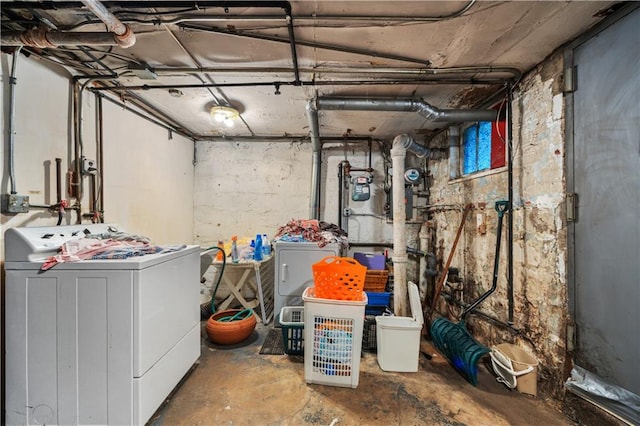 interior space featuring separate washer and dryer