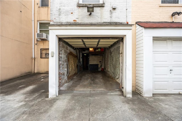 garage featuring cooling unit