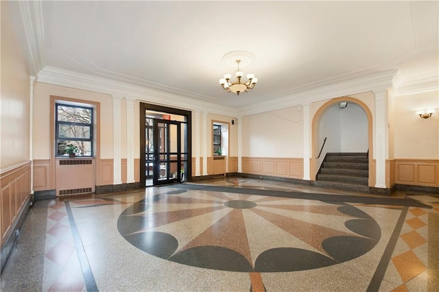 community lobby featuring stairs