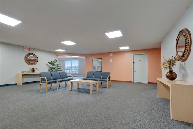 260 Bch 81st St Unit 4M, Rockaway Beach, NY 11693 - living room featuring carpet and baseboards