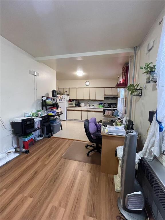 office space featuring light hardwood / wood-style flooring