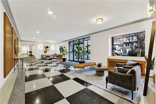 9902 3rd Ave Unit 1M, Brooklyn, NY 11209 - lobby featuring recessed lighting and ornamental molding
