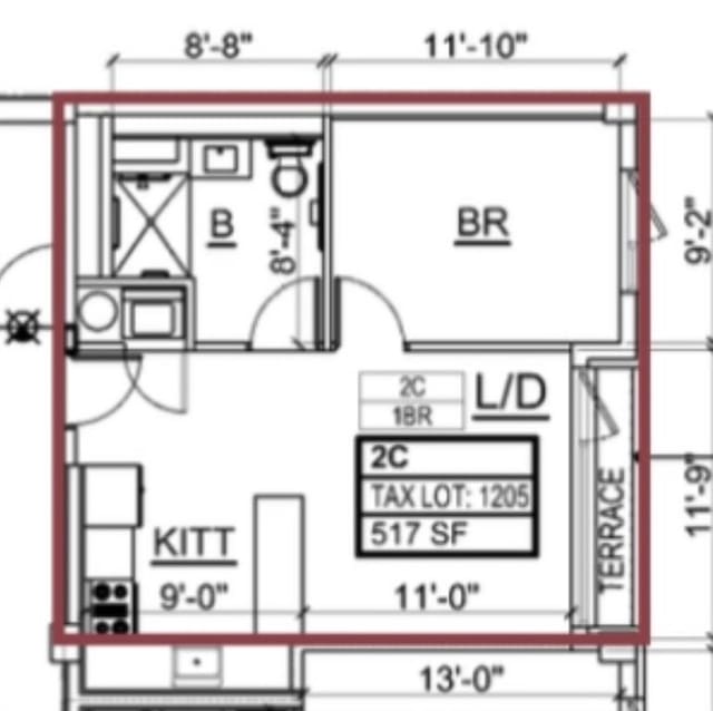 42-22 Crescent St Unit 2C, Long Island City, NY 11101 - view of room layout