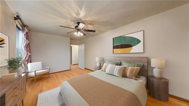 2525 Nostrand Ave Unit 3R, Brooklyn, NY 11210 - bedroom with wood finished floors, baseboards, and a ceiling fan