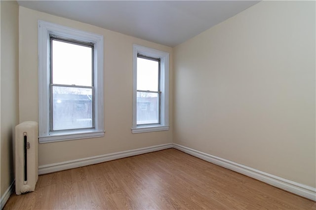 empty room featuring light hardwood / wood-style flooring