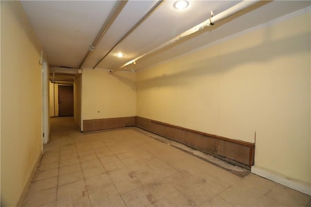 view of basement