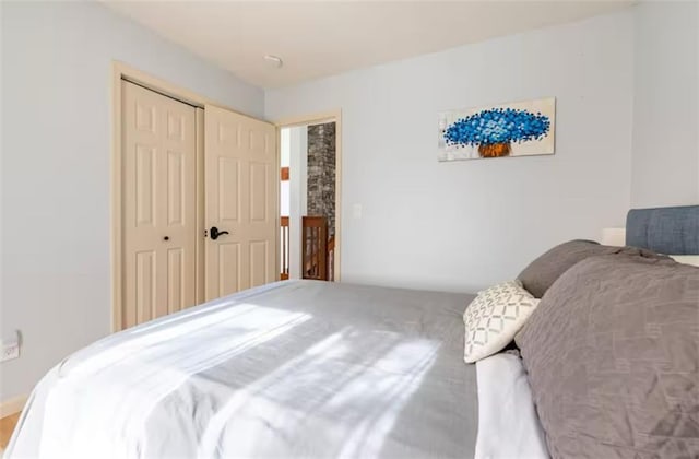 bedroom featuring a closet