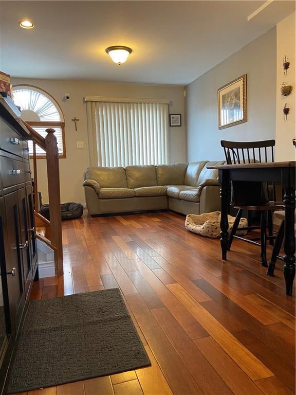 living room featuring hardwood / wood-style floors