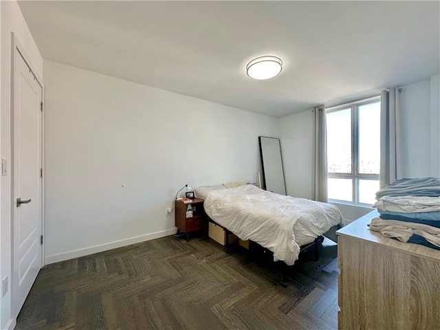 bedroom with baseboards